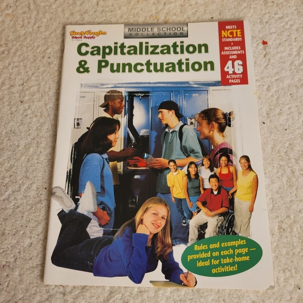 Middle School Capitalization & Punctuation Steck-Vaughn Workbook 46 Pages